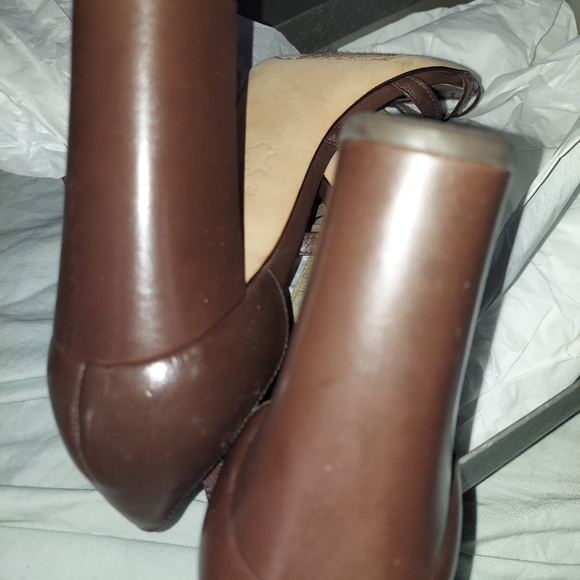 Via Spiga Bitten Cage Sandals 4 inch block heel sz 8.5 - Picture 3 of 11